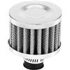 Keenso 12 millimetri filtro aria auto filtro sfiato universale morsetto sul filtro di aspirazione aria fredda rotonda conica per carter scooter atv dirt bike pit bike (Argento)