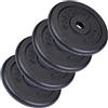 ScSPORTS® Dischi Pesi - Set 15/20/30 kg, in Ghisa, Ø 30/31mm, Nero - Weight Plates, Piastre Pesi, per Bilancieri e Manubri, Palestra da Casa, Fitness (30 kg (4X 7.5))