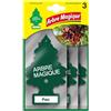 Arbre Magique, Profumatore Auto, Fragranza Pino, Profumazione Piacevole e Rinfrescante, Durata fino a 7 Settimane, Made in Italy, Formato Multipack da 3 Pezzi