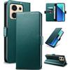 Yunubeyii Cover Libro per Xiaomi Redmi Note 13 4G,Verde | Blocco RFID,Luxury PU Pelle,Portafoglio,Card Holder,Magnetic Phone Custodia,Kickstand,Protettiva,Antiurto