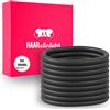 HAARallerliebst 9 elastici per capelli in silicone nero, nessun ziepen, per sport, in casco BOX di capelli Aller Loving