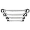 GearWrench Set di 4 chiavi a cricchetto a doppia scatola E-Torx - 9224D, argento