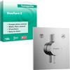 hansgrohe DuoTurn E - Rubinetto per doccia incasso per 2 utenze, Miscelatore monocomando quadrato per iBox universal 2, cromo