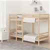 Homgoday Letto singolo a castello matrimoniale, letto a castello, con protezione dalle cadute e rete a doghe, letto funzionale, letto in legno massiccio di pino 90 x 190 cm
