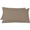 LARA MORADA - Coppia Federe Cuscino Letto, con GUANCIALE, Tinta Unita, 100% Cotone, Made in Italy, 52X82cm + Pattina Fango