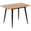 Vicco Tavolo da pranzo Beaver, Rovere nero/oro, 80 x 70 cm Estensibile