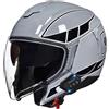SJAPEX Casco Moto Jet con Bluetooth Integrato con Doppia Visiera Caschi Mezzo Casco da Motociclista ECE Omologato 3/4 Aperto Moto Casco Sicurezza per Donna E Uomo 7,XXL(63-64)