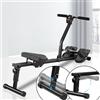 BAKAJI Vogatore Pieghevole per Casa Salvaspazio e Silenzioso, Attrezzatura da Allenamento per Interni con Display LCD e 12 Livelli di Resistenza, Palestra, Fitness, Cardio (Vogatore Pieghevole N08078)