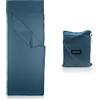 AUSYIWI Sacco a pelo ultraleggero sacco lenzuolo portatile viaggio materassino campeggio 90 x 220cm per ostelli, escursioni, campeggio, alpinismo,1 borsa per la conservazione inclusa(‎Blu)