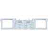 eletech Cerniere per sedile wc kit cerniere copriwater con chiusura ammortizzata e tasselli espansione in plastica per fissaggio tavoletta wc universale inserti (bordo 206 mm)