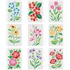 FINGERINSPIRE, Stencil riutilizzabili con fiori e foglie, modello per disegnare e dipingere su legno, pavimenti, pareti e piastrelle, per fai da te, 29,7 x 21 cm, 9 pezzi