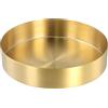 KEILEOHO Vassoio rotondo dorato da 14 cm, piccolo piatto da portata in acciaio inox, piatto decorativo per bar, cucina, bagno, gioielli e trucco