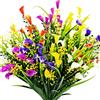 Aisamco 12 fasci di fiori artificiali all'aperto resistenti ai raggi UV finti fiori di calla per la decorazione, 5 colori fiori finti casa finestra giardino parete patio appendere fioriera decorazione