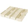DIMJ 8 Pezzi Organizer Cassetti Armadio- Organizer per Cassetti Organizzatore Armadio Scatola Pieghevole Salvaspazio per Biancheria Intima, Mutande, Calzini, Cravatte (Beige)