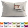 SoNiT home decor SONIT - Set 4 Federe Grigio Cuscino Letto 50x80 cm 100% Cotone con Chiusura a Busta, Morbidi e Traspiranti, Letto Matrimoniale, Fodere Guanciale Lavabili Biancheria Letto, Made in Italy