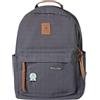 cultofmoon Ellie - Zaino per cosplay, stile retrò, in tela grigia, con distintivo, zaino da viaggio, borsa regolabile, grigio., M
