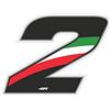4R Quattroerre.it 13212 Numero Racing 2 Piccolo, Tricolore Italia, piccolo 65 x 85 mm