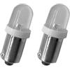 cyclingcolors 2x Lampadina 12V 4W BA9S LED lampada lampadine luce biaonetta posizione lampadin stop auto moto, bianco