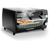 ecosa Mini forno, 1000 Watt, 10 litri, con teglia da forno e griglia, forno per pizza, 90° - 230° C, timer da 60 min, teglia per briciole apribile, mini forno