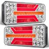 Yuanjoy 2 Pezzi Luci Posteriori Per Rimorchio, Illuminazione LED Per Rimorchio 12 V/24 V, Luci Posteriori Per Camion Super Luminose Impermeabili Con Marchio E
