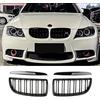Hengjiayao Griglia anteriore per BMW 3er E90 E91 2005-2008 PRE Facelift | Touring Grill Nero Lucido Doppia Ponticello Sport Griglia anteriore del radiatore