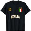 Italia Shirts Italian T-shirts RLB IT Squadra Calcio Italia Numero 10 Bandiera Italiano Maglietta