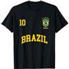 Brazil Shirts Brazilian T-shirts RLB IT Squadra Calcio Brasile Numero 10 Bandiera Brasiliano Maglietta