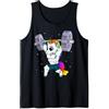 Zazzy Unicorn Weightlifting Manly Unicorn Bodybuilding Muscle Allenamento Divertente Canotta