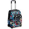 Seven Trolley, Navybush Boy, Nero, 2 in 1 Zaino con Cross-Over System, Scuola & Viaggio+Astuccio 3 Zip, Navybush Boy, Attrezzato con Matite, Pennarelli, Nero, Scuola & Tempo Libero