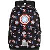 Marvel Captain America Captain Pixel-Zaino ECO 2.0, Nero, 32 x 44 cm, Capacità 22.5 L