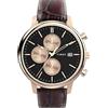 Timex Orologio da Uomo Trend 45 mm, Cinturino a Sgancio Rapido in Pelle Nera, Quadrante Nero, Cassa Rossa, TW2Y28900