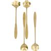 6 Cucchiaini Da Caffè A Forma Di Cuore – Acciaio Inox Con Placcatura Oro Titanio – Lunghi 18 Cm, Perfetti Per Tè, Dessert E Bevande Calde - 2