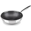 ROSMARINO HexaPro 3.0 - Wok in acciaio INOX, 28 cm, rivestimento antiaderente di alta qualità, resistente al forno, ideale per cucinare in modo versatile