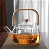 DxxD Teiera con Infusore, 1000ml Teiera in Vetro Resistente con Colino Integrato Removibile e Coperchio di Vetro, Teiera Compatibile con Fornelli per Tè, Tisane, Caffè, Sfuso Infusiera, Senza Gocce