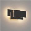 K-Bright 24W Lampada da Parete Applique da Parete Interni Moderno LED Bianco naturale 4000K Lampada da Muro per Soggiorno, Camera da letto, Corridoio, Scale (Nero)