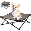KingCamp Letto Rialzato per Cani con Tappetino Scamosciato Rimovibile, Brandina per Cani Rialzata Pieghevole in Rete Traspirante, Lettino Rialzato Rinfrescante per Gatto, da Giardino Campeggio, S