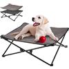 KingCamp Letto Rialzato per Cani con Tappetino Scamosciato Rimovibile, Brandina per Cani Rialzata Pieghevole in Rete Traspirante, Lettino Rialzato Rinfrescante per Gatto, da Giardino Campeggio, M