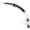 Jauarta Snorkel Secco per Adulti, Boccaglio per Apnea da Immersione Tubo per Respirazione Lungo per lo Snorkeling, Boccaglio in Silicone per Uso Alimentare Attrezzatura per lo Snorkeling (Nero trasparente)