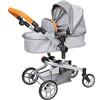 KNORRTOYS.COM- Passeggino per Bambole Boonk - Marrone Pietra, Colore Grigio, 59 x 42 x 80 cm, 90932