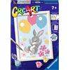 Ravensburger - Creart Serie E Bunny Con Palloncini | Kit Pittura Bambini | Dipingere Con I Numeri Include Tutto Il Necessario | Giochi Bambini 7 Anni O Più | Creart 7 Anni