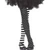 FIESTAS GUIRCA | Collant Gothic Girl Bambini (3-6 anni) - Calze e Calzini per Costumi da Pagliaccio e Gotico per Halloween, Carnevale e Feste in Maschera - Ideale per Bambine - Nero e Bianco