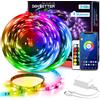 DAYBETTER Striscia LED 30 m (2 x 15 m), 5050 RGB LED con controllo tramite app, catena luminosa con telecomando per camera da letto, cucina, soggiorno e TV