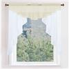 Gardinenbox 2023700 - Tendina corta con cordoncino, 100 x 100 cm, colore: crema