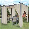 LORDTEX Tende impermeabili per interni ed esterni, per patio, isolate termicamente, bloccano il sole, staccabili, con linguetta adesiva, tende oscuranti per camera da letto, portico, pergola, cabana,