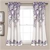 Lush Decor Tanisha Tende oscuranti con stampa floreale a forma di vite (coppia), 132 x 160 cm (larghezza x lunghezza), viola e grigio