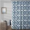 Lush Decor Tenda da doccia Geo Shibori, 182,9 x 183,9 cm, colore: blu navy