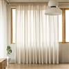 MAIHER Tende in lino semi-velato, per soggiorno e camera da letto, 137 x 160 cm (larghezza x lunghezza), filtrano la luce, tende plissettate con fermatenda e ganci, lino naturale (1 pannello)