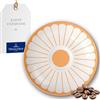 Villeroy & Boch - Fleur soleil piattino per tazza giallo, lavabile in lavastoviglie, utilizzabile nel microonde, piattino tazza caffè e tè, motivo floreale arancione, Porcellana Premium