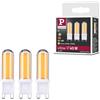 Paulmann 29045 Lampadina LED standard con attacco a baionetta 230V G9 230V confezione da 3 3x4,6W 3x470lm chiaro vetro 2700K - bianco caldo