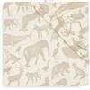 Jollein Lenzuolo con angoli elasticizzati in jersey, motivo: Animals, Nougat, 70 x 140 cm, 100% cotone, con angoli elasticizzati, stampa animale, beige